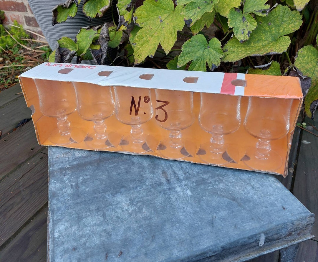 Wine Glasses LUMINARC 6 Glasses Model Antique N 4 Etsy