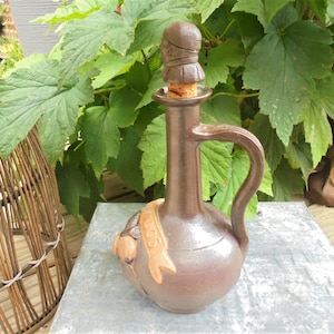CALVADOS Bottle Jug with its original head-shaped stopper - Vintage