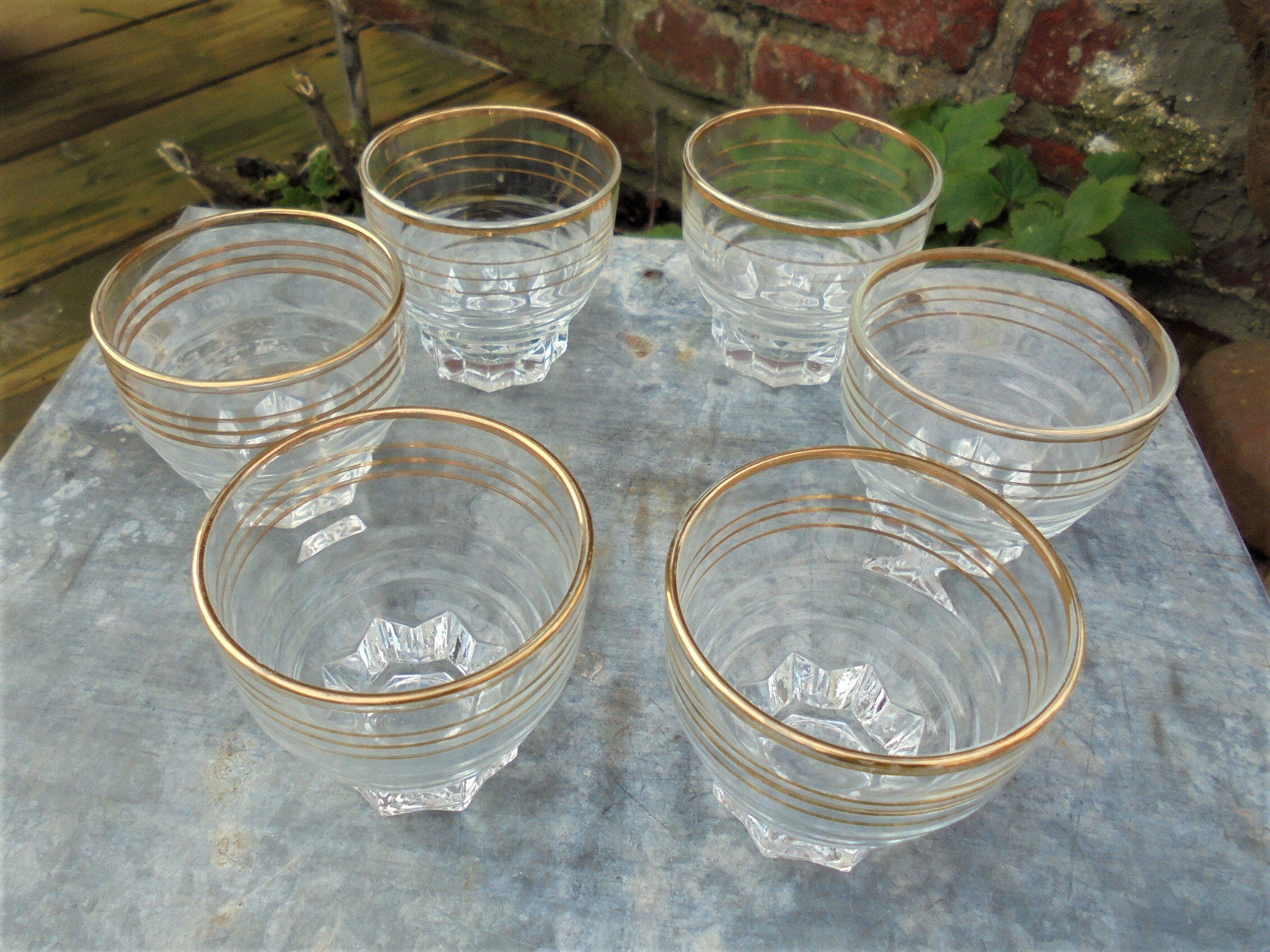 Verres Liqueur France Rehaussées de Plusieurs Filets Dorure - Lot 6