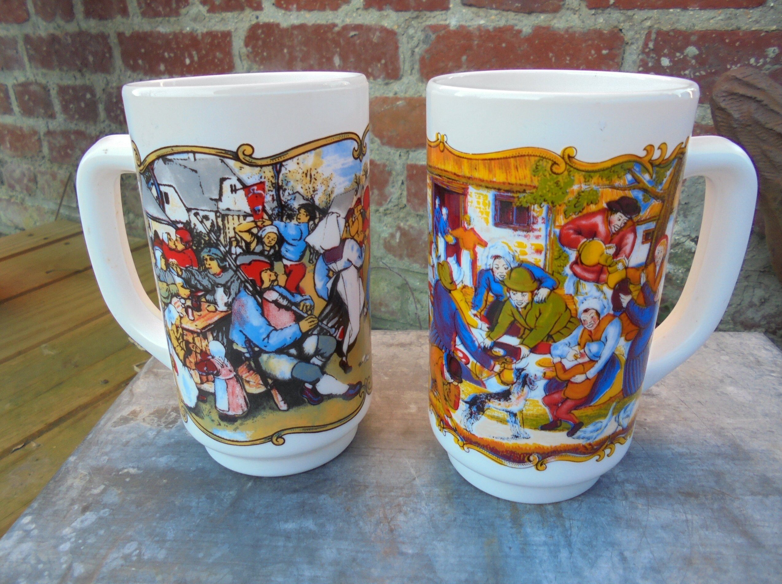 Chope Mug Lever en Opaline Grand Format 2 Exemplaires - Jolies Scénettes