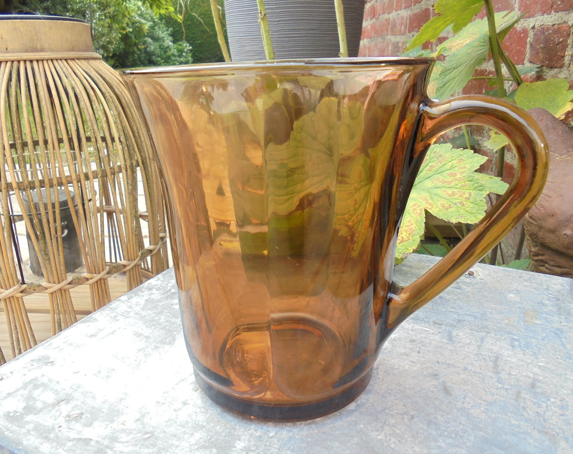 Grand Pichet Duralex en Verre Fumé - Vintage