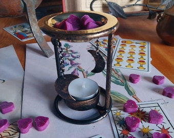 metal moon incense burner
