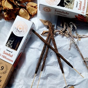 sandalwood and frankincense - green tree incense - natural incense - fumigation and relaxation