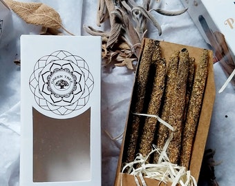palo santo and olibanum incense - natural incense - stick incense - green tree - fumigation and purification