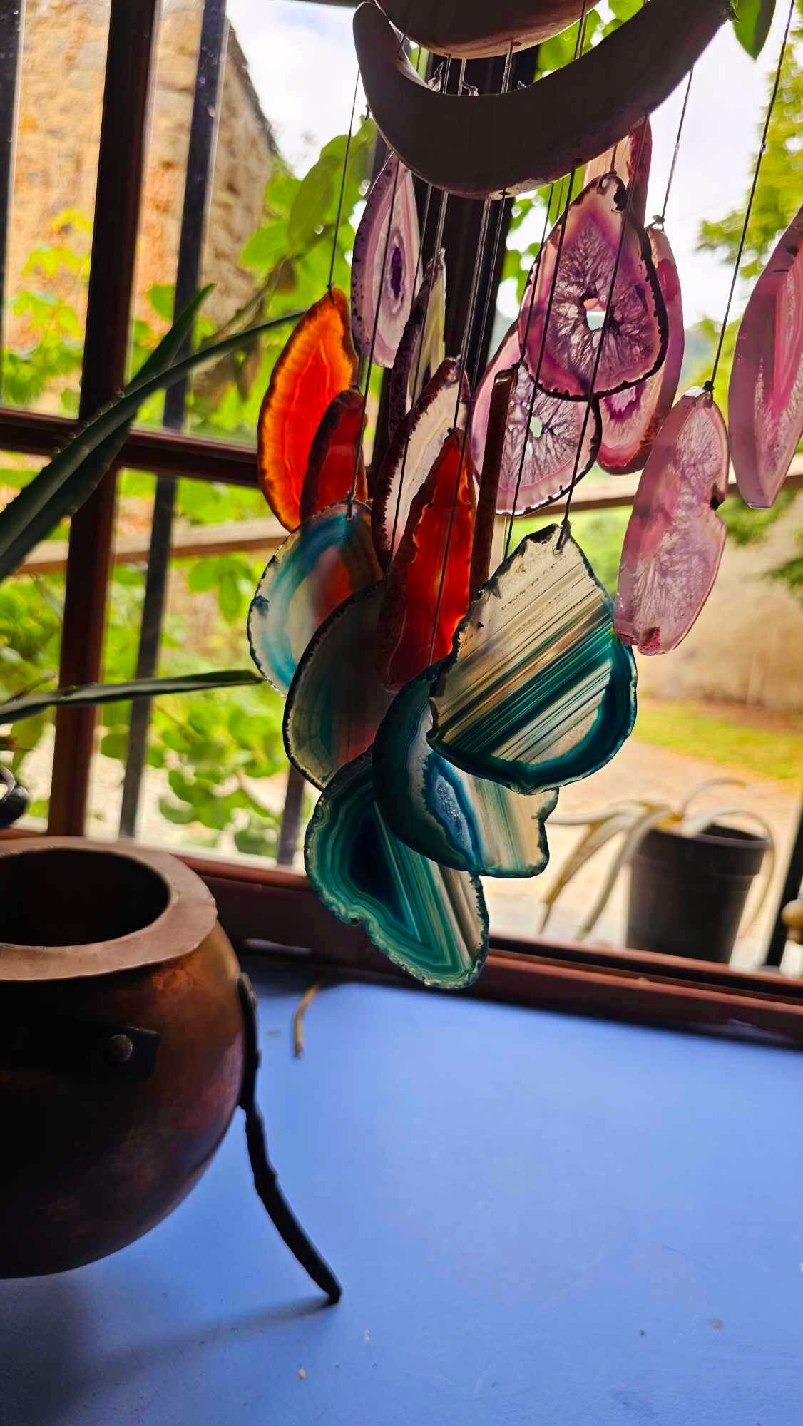 agate suncatcher - luminous crystals