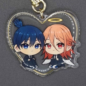 Aki Angel Chainsaw Man Gold Foil Acrylic Charm