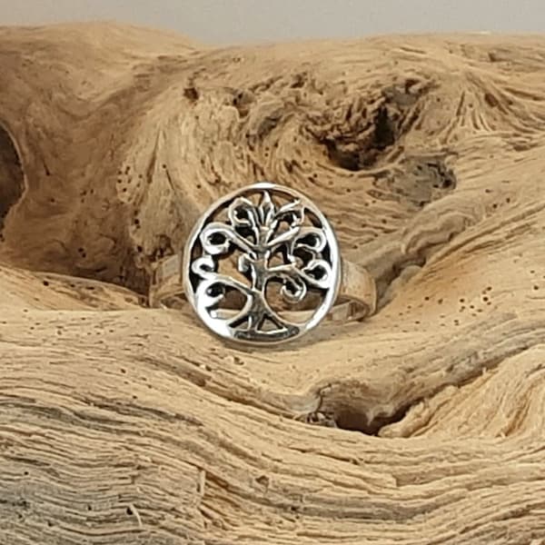 Bague argent arbre de vie.