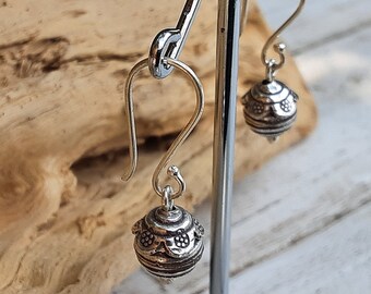 Boucle D'oreille Ethnique En Argent Massif émaillée - Style Traditionnel, Occasion Porté