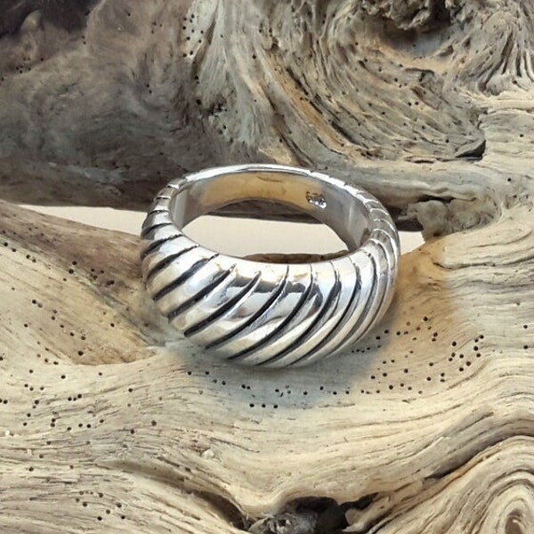 Bague jonc en argent massif