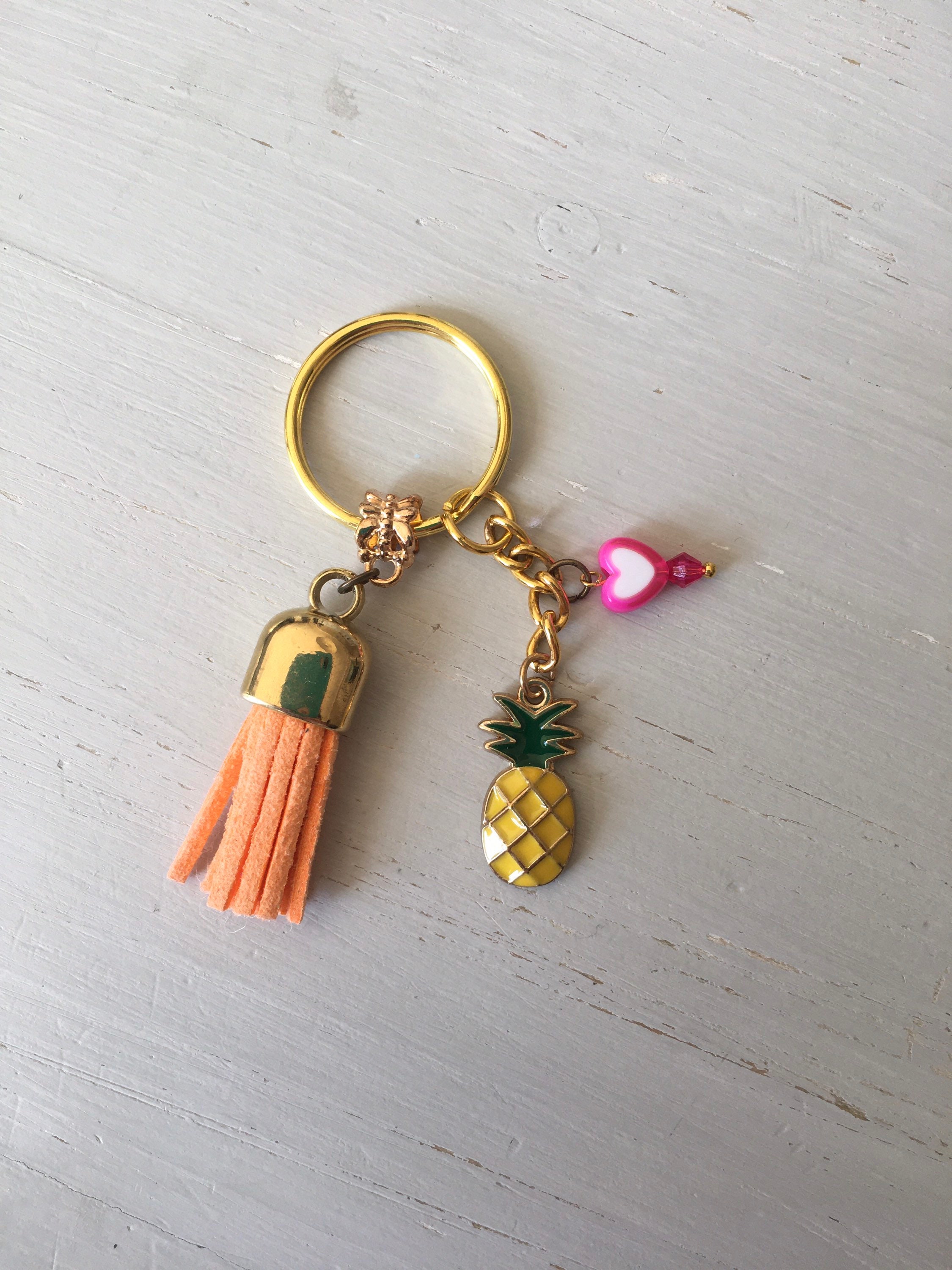 Pineapple keychain Etsy