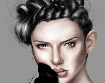 Custom Digital Art perfect for Profile Picture on social media, Instagram Avatar or Professional Profile, Unique, Mother's Day, Portrait