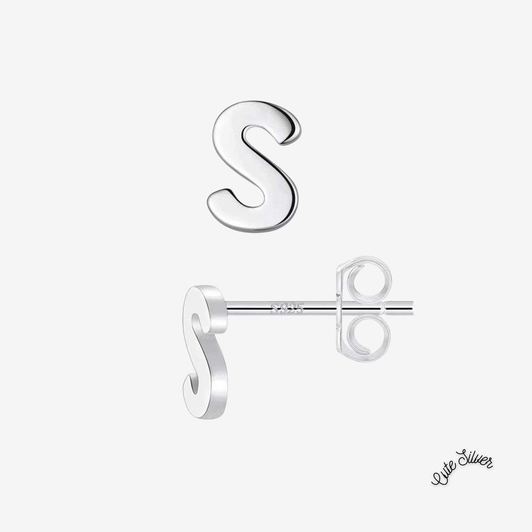 Initial Earrings, Letter Stud Earrings, Personalized Earring, AZ Studs
