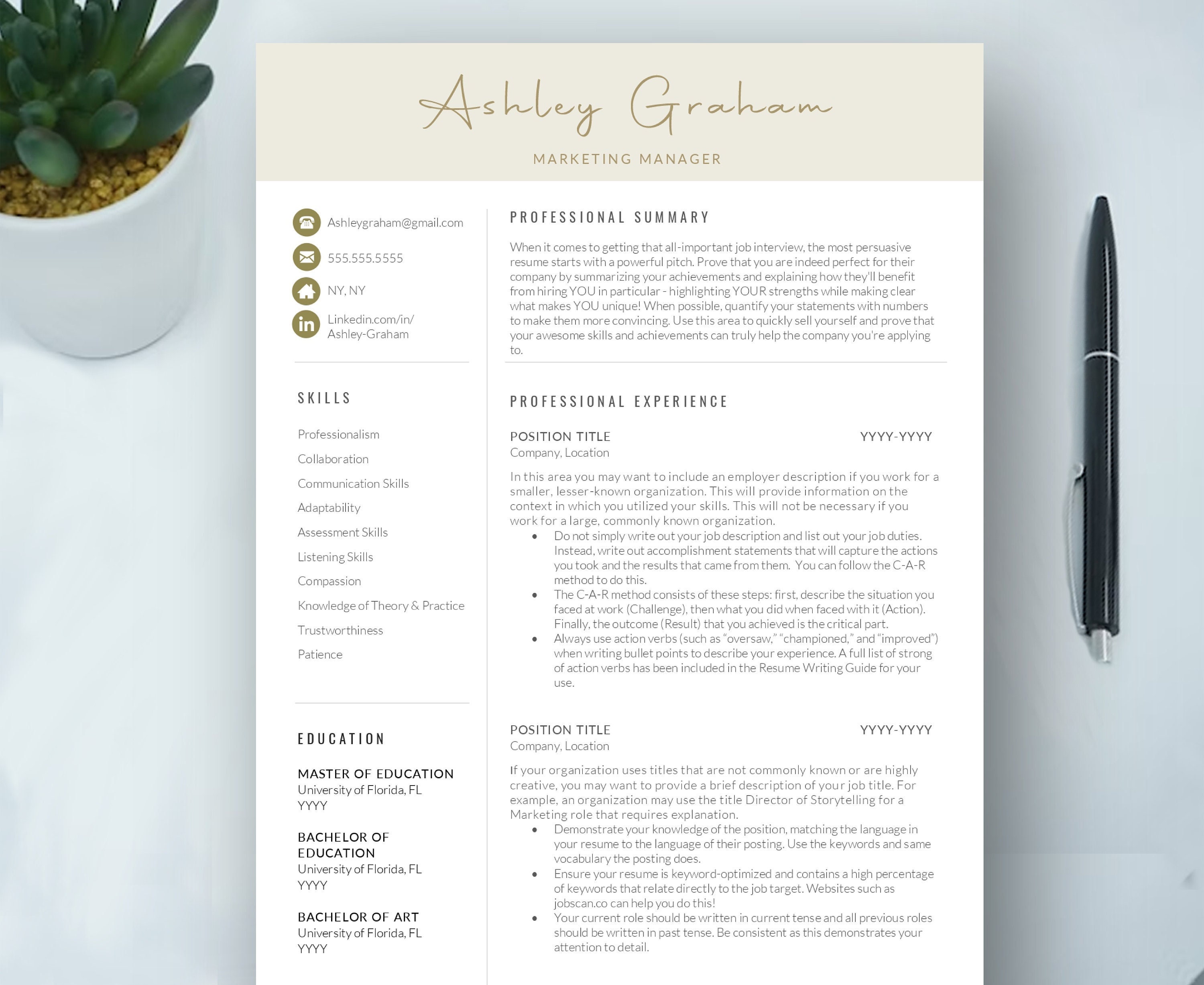 Icon for Resume - Etsy