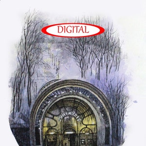 Kyiv Funicular Ukraine downloadable art print