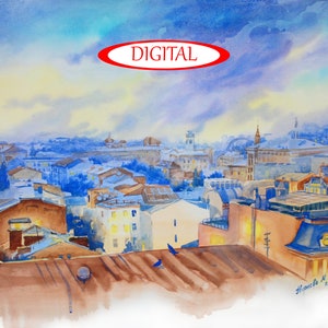 Ukraine Kyiv from above Ukraine downloadable art