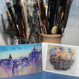 Conjunto de postcrossing da Ucrânia Cartões postais de paisagem urbana Conjunto de cartões postais Impressão de arte urbana Cartões postais da Ucrânia
