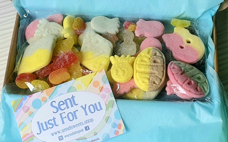 Mixed Bubs Sweets Letterbox Sweetbox Schwedische Süßigkeiten Auswahl und Mix Süßigkeiten Briefkasten Geschenk Süßer Korb Bild 2