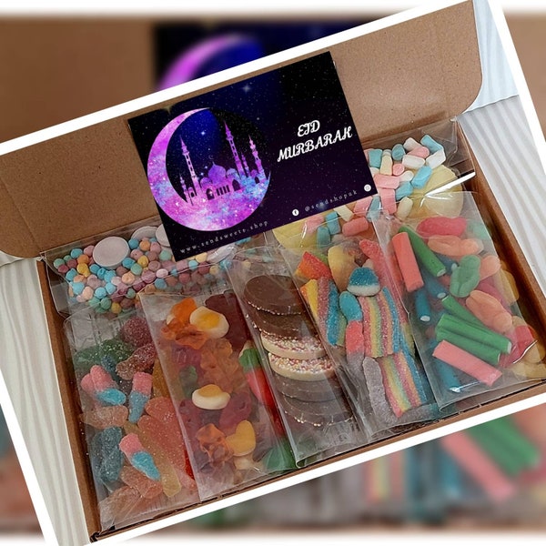 Eid Sweet Gift, Eid Sweets, Eid Treat Box, Halal Sweets Letterbox Gift Pick and Mix Sweetbox