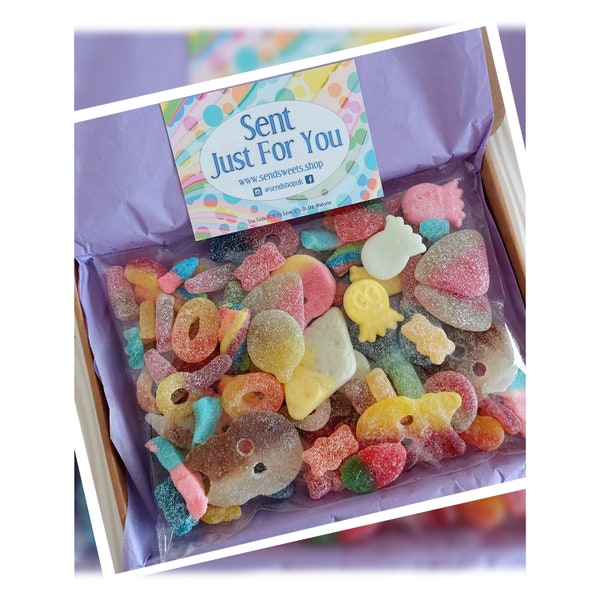 Fizzy Pick and Mix Sweets Sweet Box Letterbox Sweets Pick and Mix Letterbox Regalo Sweet Treat Sweet Box halal vegano vegetariano sin gluten