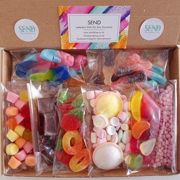 Bonbonnière boîte aux lettres Vegan Sweets Boîte-cadeau végétalien à choisir et mélanger