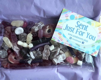 Mixed Purple Sweets Letterbox Sweetbox Pick and Mix Sweets Candy Mix Gift Box Sweet Hamper