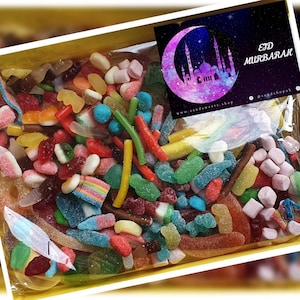Halal Sweets Eid Gift: Halal Pick and Mix Sweet Box - Personalised Halal Eid Treats