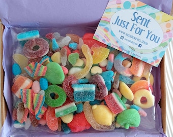 Pick and Mix Sweets Fizzy Sweet Box, Letterbox Sweets, Pick and Mix, Lettterbox Gift Sweet Treat, Sweet Box, halal, vegan, vegetarian