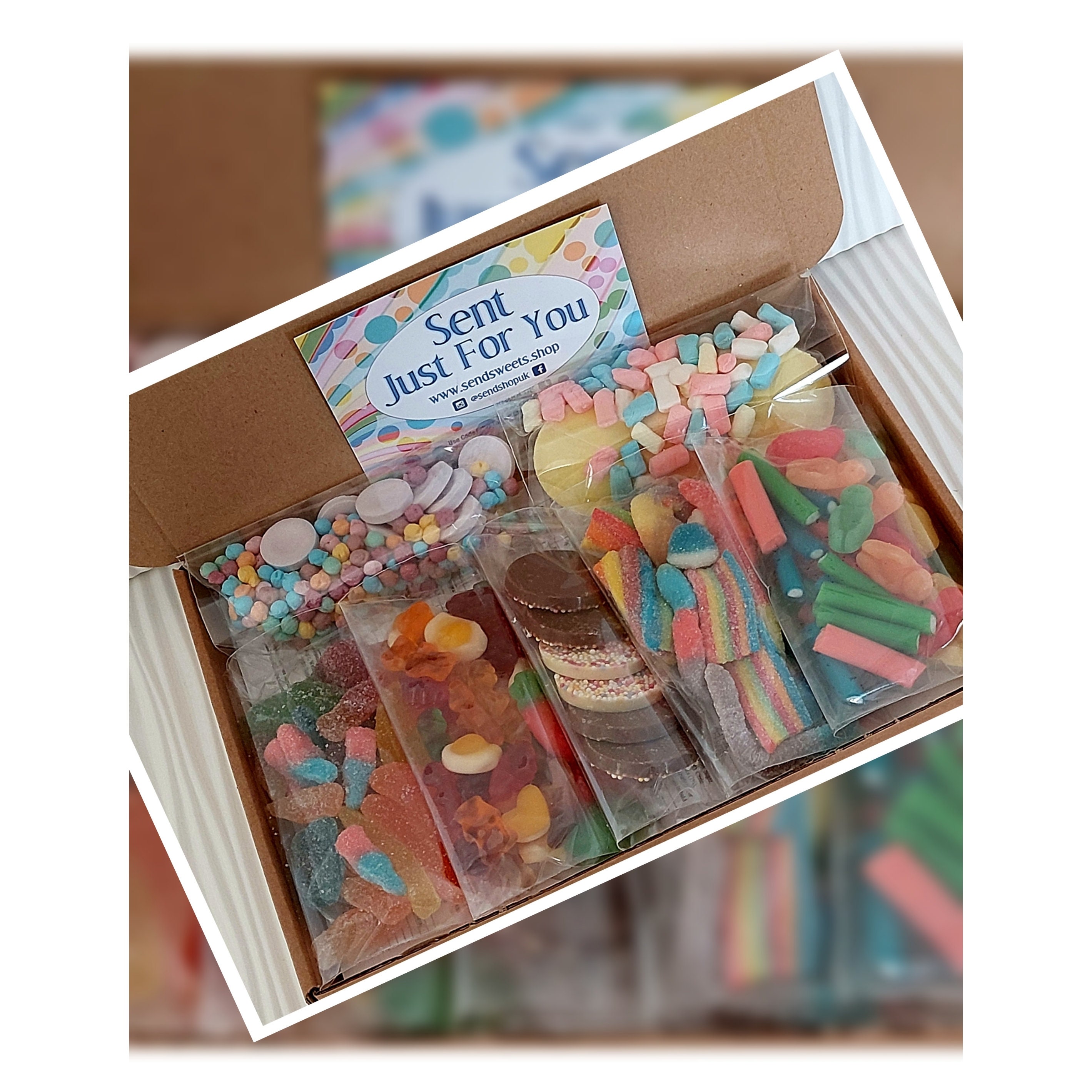 Halal Pick and Mix Sweets Letterbox Gift Pick and Mix Sweet Box, Sweetbox Halal Sweet Hamper  Treat Box