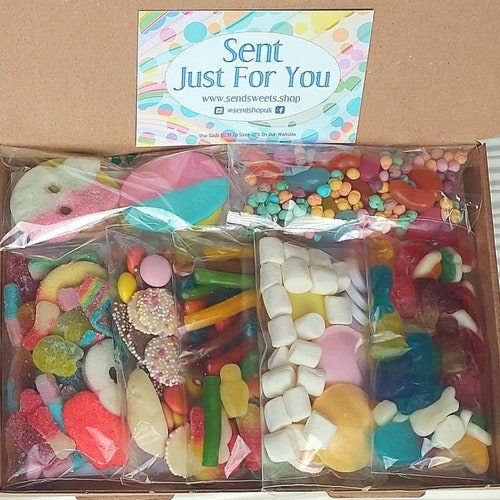 Halal Sweets Letterbox Gift Pick and Mix Sweet Box, Sweetbox Halal Sweet Hamper  Treat Box