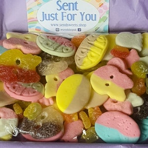 Mixed Bubs Sweets Letterbox Sweetbox Schwedische Süßigkeiten Auswahl und Mix Süßigkeiten Briefkasten Geschenk Süßer Korb Bild 1