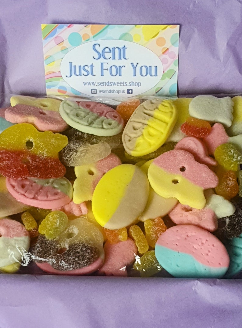 Mixed Bubs Sweets Letterbox Sweetbox Schwedische Süßigkeiten Auswahl und Mix Süßigkeiten Briefkasten Geschenk Süßer Korb Bild 1