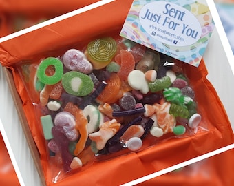 Scegli i tuoi colori Scegli e mescola dolci Scatola per dolci personalizzata a colori misti Scegli e mescola dolci nella cassetta delle lettere Scatola per dolci misti a tre colori