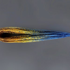 Yellow to blue hair extensions synthetic dread
