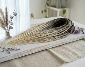 Brown to blonde ombre synthetic dreads,Blonde dreadlocks extensions