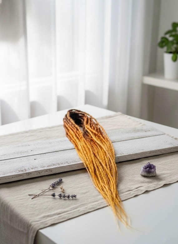 Ombre Ginger Synthetic Dread Extension, Double Ended Custom Dreads