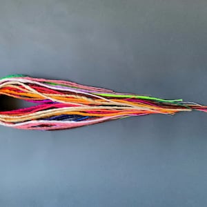Rainbow dreadlocks Synthetic dreads extensions full set dreads soft