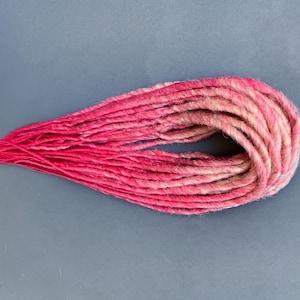 blonde dreadlock extensions,  blonde to pink ombre dreads de or se