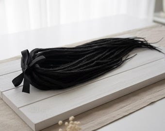 Black Synthetic Dreadlocks, Double Ended Custom Dreads
