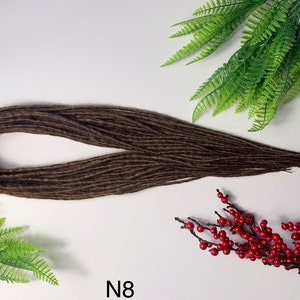 Dreads, dark brown synthetic dreadlocks