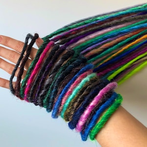 Dreadlock Extensions,De Dreads,dreadlocks, Synthetic dreadlocks extensions,Mix Rainbow Dreads,Multi Colored,Black Dreads,Purple Dreads