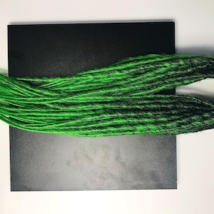 Dreadlock Erweiterungen,Synthetische Dreads,Schwarz bis Grün,Kräftige Grüne Dreads,Synthetische Dreads,Dreadlocks
