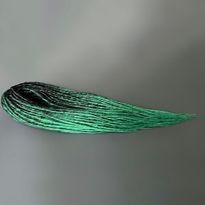 ombre green dreads, double ended dreadlocks extensions