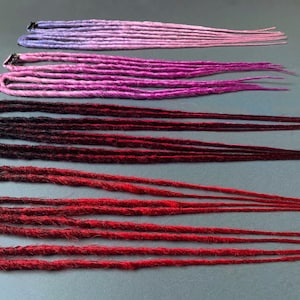 dreadlocks on clips,  synthetic hair extensions