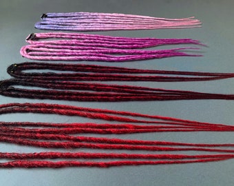 Dreadlocks on clips,  synthetic hair extensions