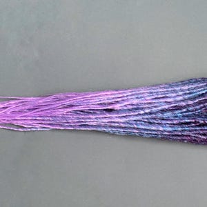 Unicorn hair, extensions dreadlocks,synthetic dreads, purple lilac, pastel dreads, ombre double ended, long dreads,full set