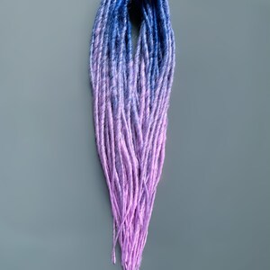 Custom lavander dreads, Colored hair extensions, synthetic dreads, kawaii goth, nonbinary image 2