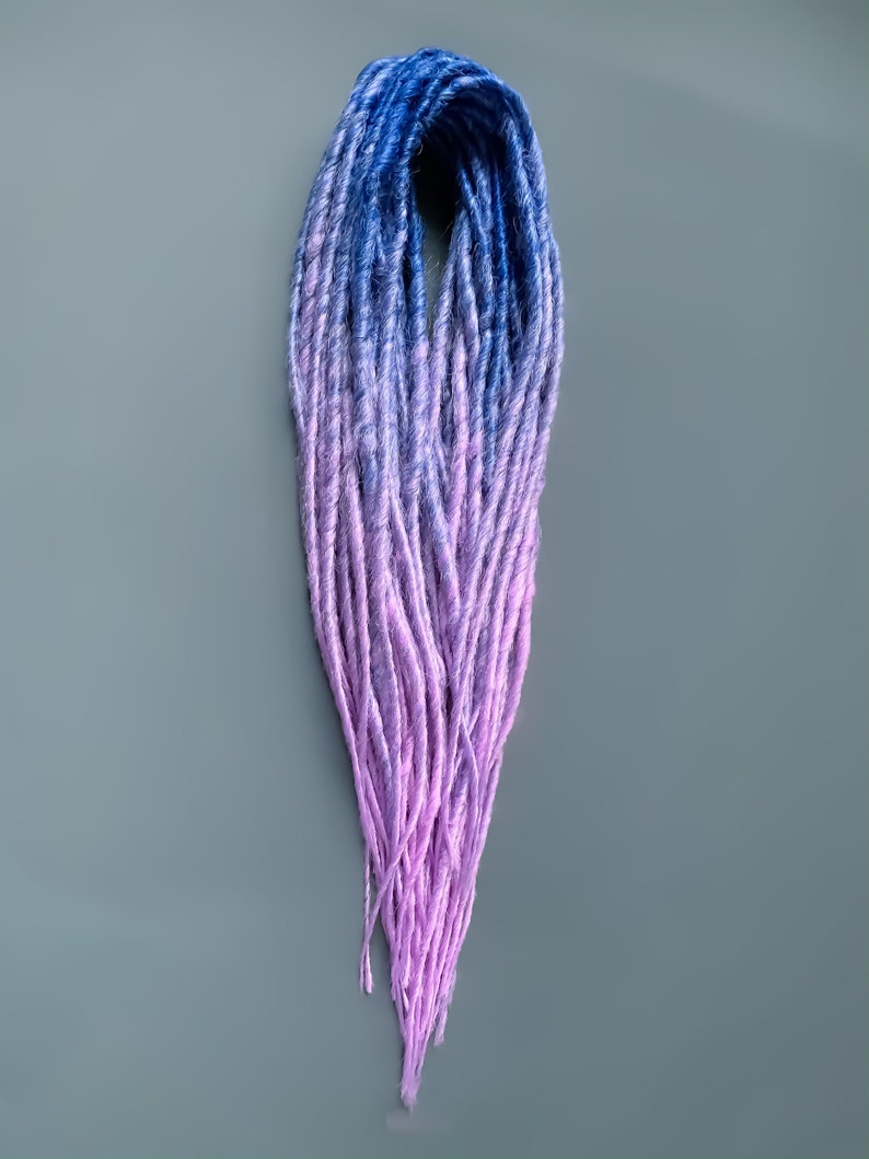 Custom lavander dreads, Colored hair extensions, synthetic dreads, kawaii goth, nonbinary image 2