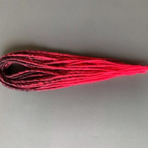 Black to bright red double ended synthetic dreads extensions