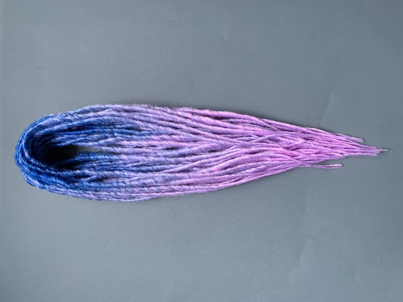 Custom lavander dreads, Colored hair extensions, synthetic dreads, kawaii goth, nonbinary image 1
