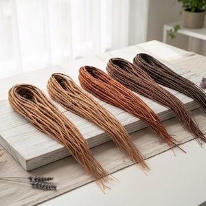 Brown Synthetic Dreadlocks, Double Ended Custom Dreads , Natural Color